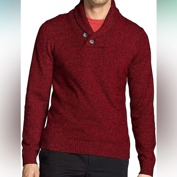 Izod men’s tall essential cowl shawl neck button sweater navy | 2XL, 2TG - Picture 11 of 11